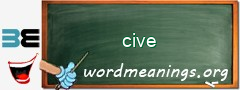 WordMeaning blackboard for cive